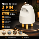 Nice Shoo 3 Pin Flame Proof 15/A