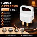 Handle 3 Pin Shoo, 20/A