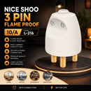 Nice Shoo 3 Pin Flame Proof 10/A